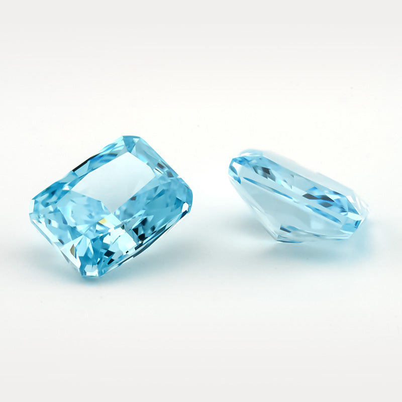 Size 6x8mm~8x10mm 20#Sky Blue Octangle Radiant Crushed Ice Cut Cubic Zirconia Stone 5A Loose CZ Synthetic Gemstone for Jewelry Making