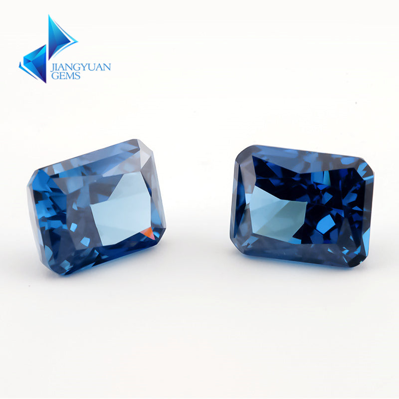 Size 7x9mm~8x10mm 22#Royal Blue Octangle Radiant Crushed Ice Cut Cubic Zirconia Stone 5A Loose CZ Synthetic Gemstone for Jewelry Making