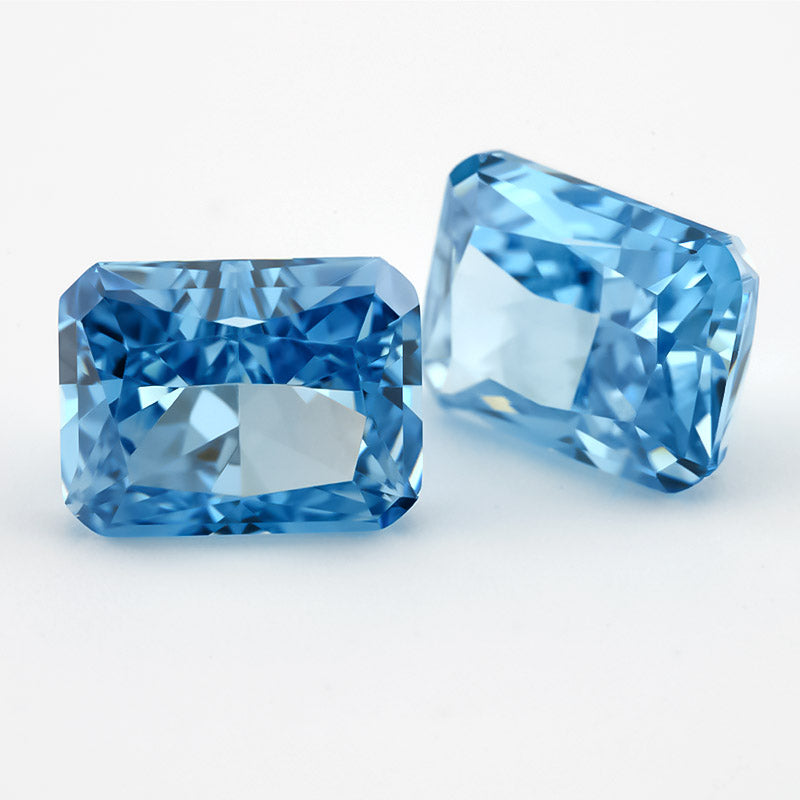 Size 6x8mm~7x9mm 23#Fancy Blue Octangle Radiant Crushed Ice Cut Cubic Zirconia Stone 5A Loose CZ Synthetic Gemstone for Jewelry Making