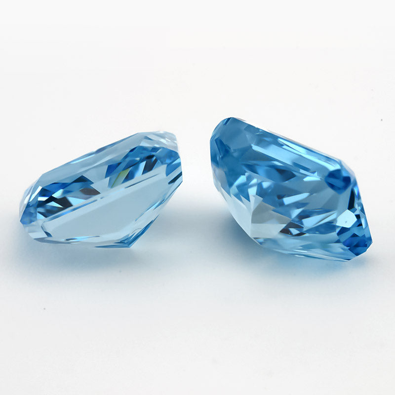 Size 6x8mm~7x9mm 23#Fancy Blue Octangle Radiant Crushed Ice Cut Cubic Zirconia Stone 5A Loose CZ Synthetic Gemstone for Jewelry Making