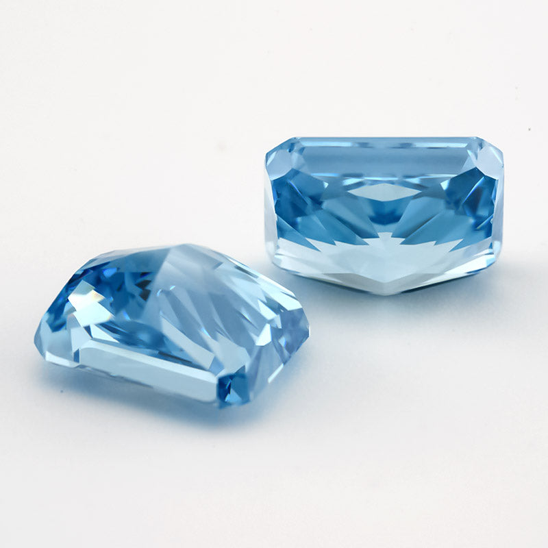 Size 6x8mm~7x9mm 23#Fancy Blue Octangle Radiant Crushed Ice Cut Cubic Zirconia Stone 5A Loose CZ Synthetic Gemstone for Jewelry Making
