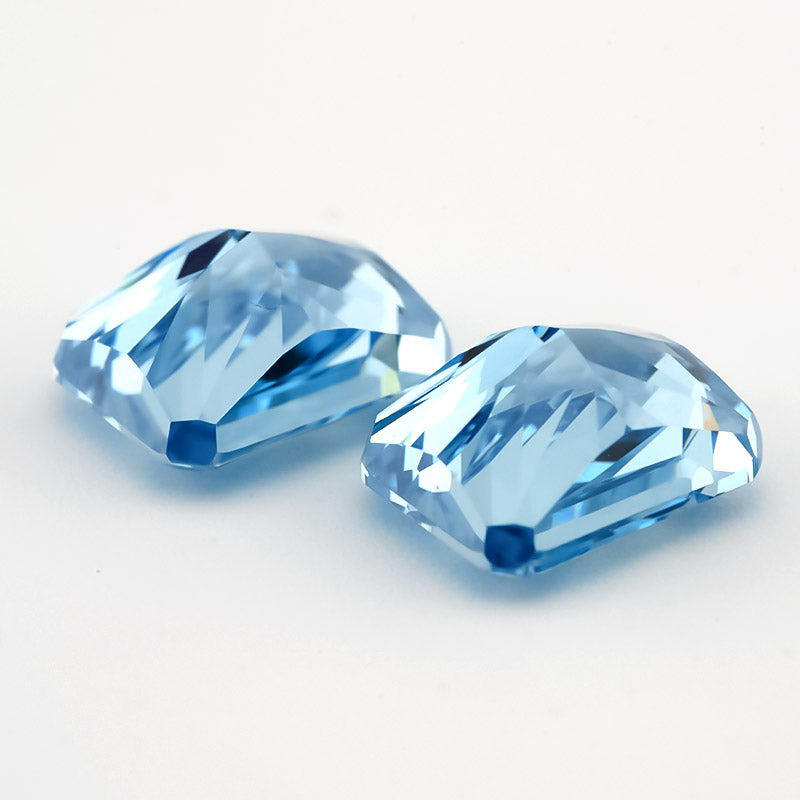 Size 6x8mm~7x9mm 23#Fancy Blue Octangle Radiant Crushed Ice Cut Cubic Zirconia Stone 5A Loose CZ Synthetic Gemstone for Jewelry Making
