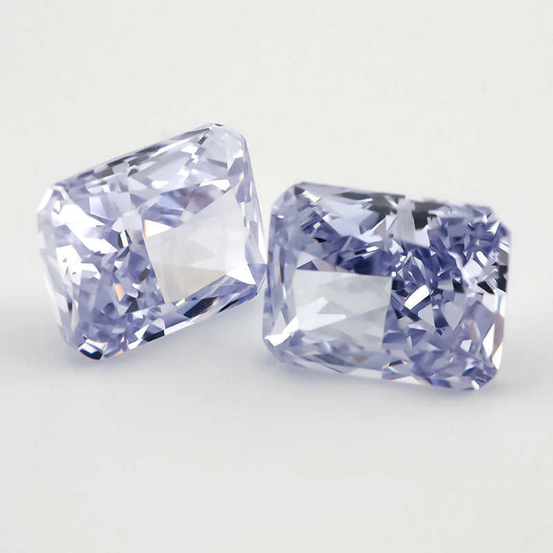 Size 6x8mm~8x10mm 24#Lavender Octangle Radiant Crushed Ice Cut Cubic Zirconia Stone 5A Loose CZ Synthetic Gemstone for Jewelry Making