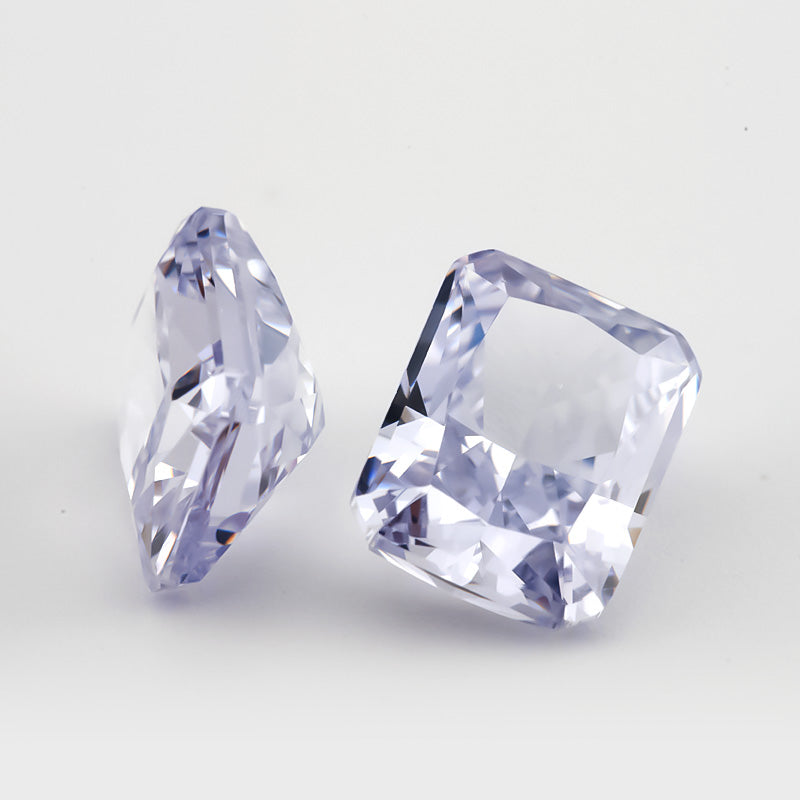 Size 6x8mm~8x10mm 24#Lavender Octangle Radiant Crushed Ice Cut Cubic Zirconia Stone 5A Loose CZ Synthetic Gemstone for Jewelry Making