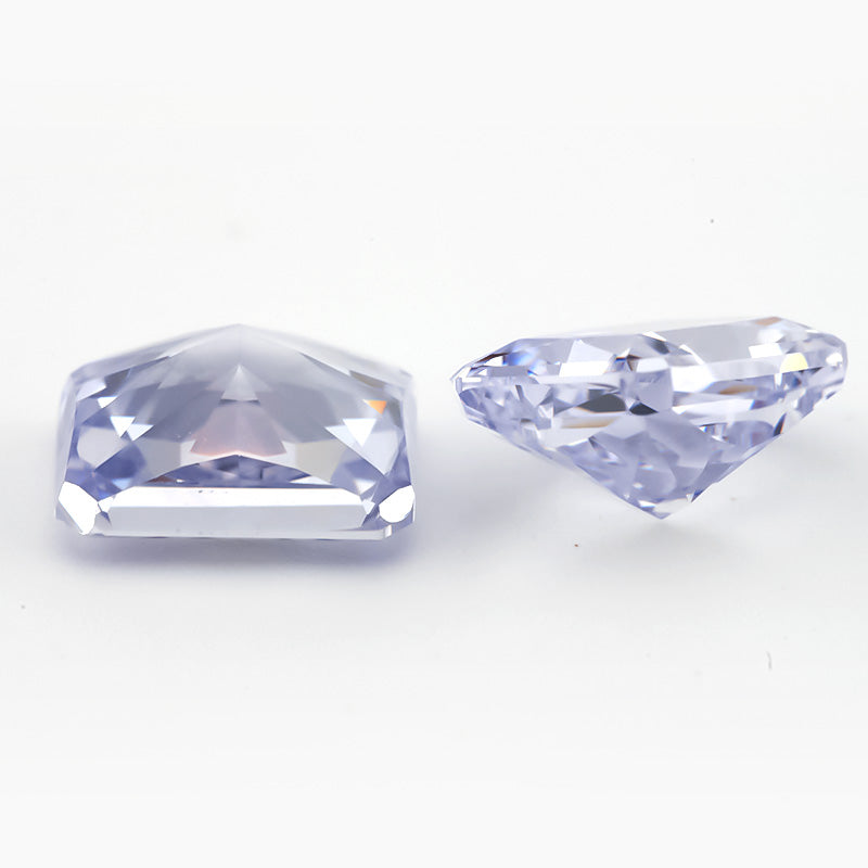 Size 6x8mm~8x10mm 24#Lavender Octangle Radiant Crushed Ice Cut Cubic Zirconia Stone 5A Loose CZ Synthetic Gemstone for Jewelry Making