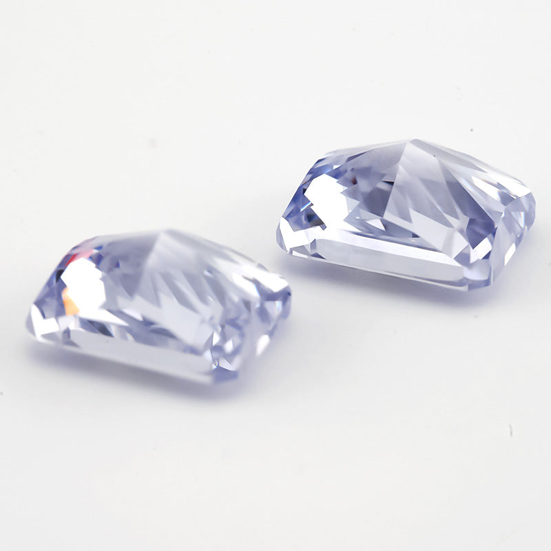 Size 6x8mm~8x10mm 24#Lavender Octangle Radiant Crushed Ice Cut Cubic Zirconia Stone 5A Loose CZ Synthetic Gemstone for Jewelry Making