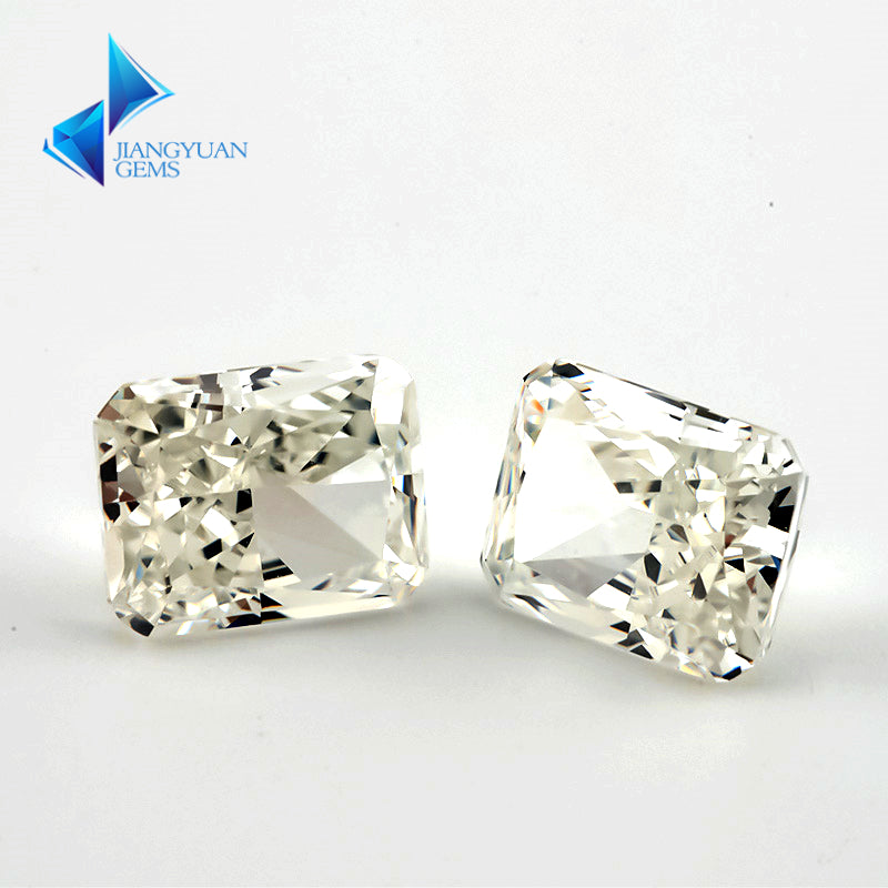 Size 6x8mm~7x9mm 25#Beige Octangle Radiant Crushed Ice Cut Cubic Zirconia Stone 5A Loose CZ Synthetic Gemstone for Jewelry Making