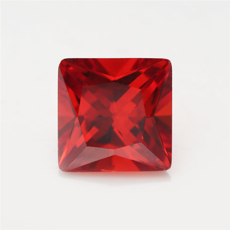 50pcs 1.5x1.5~10x10mm 5A Square Princess Cut Orange CZ Stone Loose Cubic Zirconia Synthetic Gemstone for Jewelry
