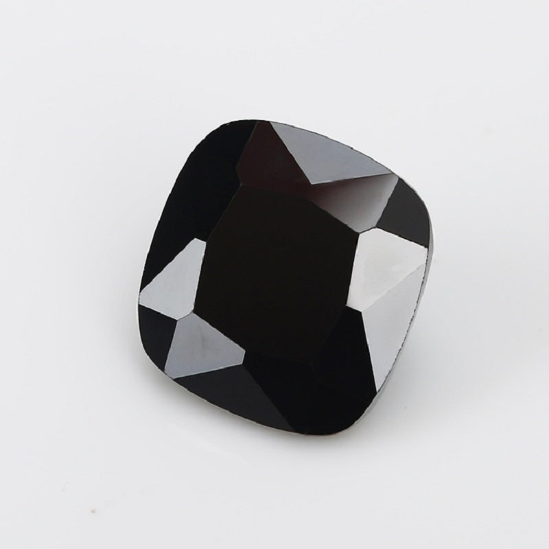 50pcs 4x4-10x10mm 5A Cushion Cut Black CZ Stone Loose Cubic Zirconia Synthetic Gemstone for Jewelry