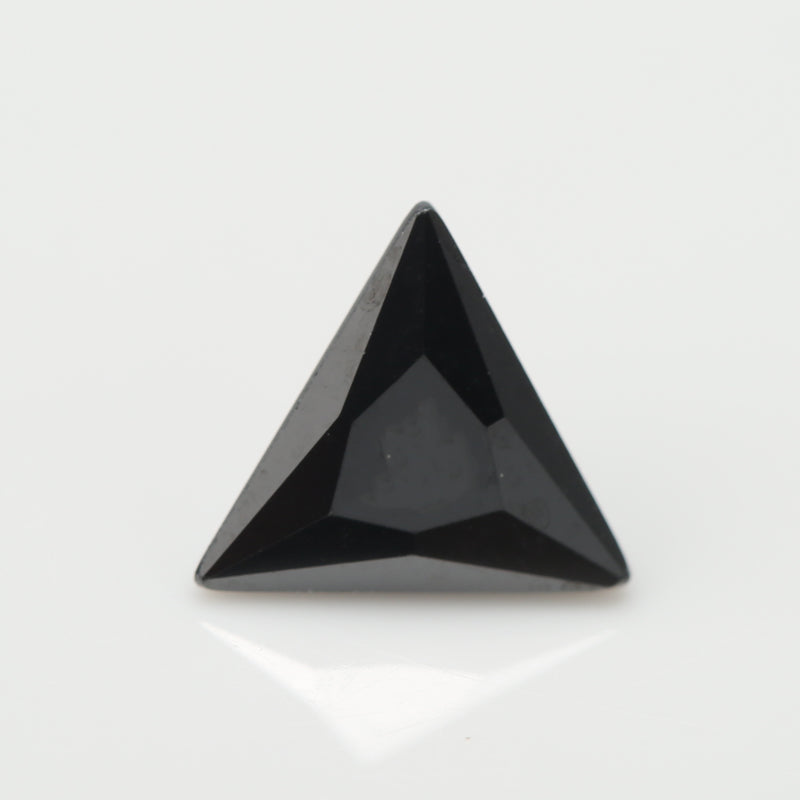 50pcs 3x3-10x10mm 5A Triangle Cut Cut Black CZ Stone Loose Cubic Zirconia Synthetic Gemstone for Jewelry