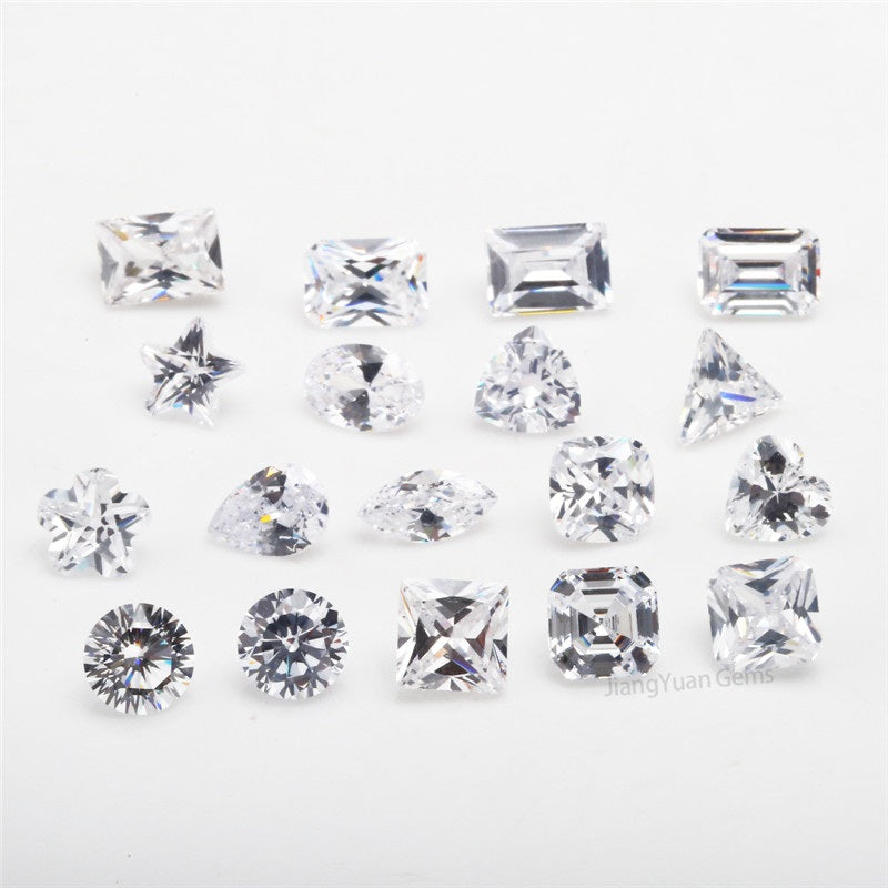 1 Set 18 Different Shape Loose CZ Stones 5A White Cubic Zircoia Stone Set