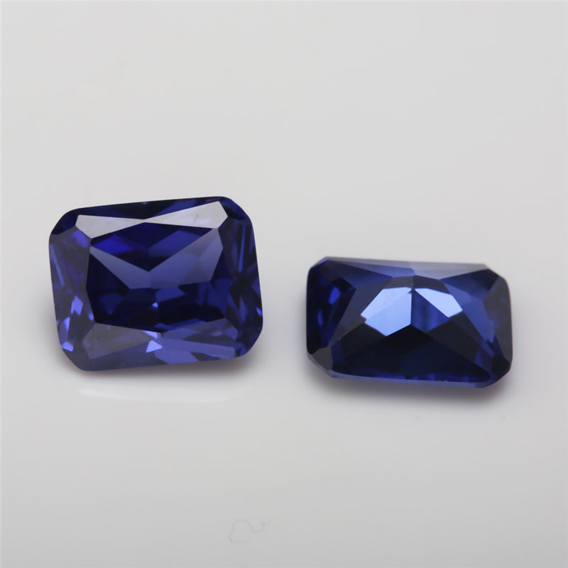Size 4x6-10x12mm 5A Octangle Cut Tanzanite Color CZ Stone Loose Cubic Zirconia Synthetic Gemstone for Jewelry Making