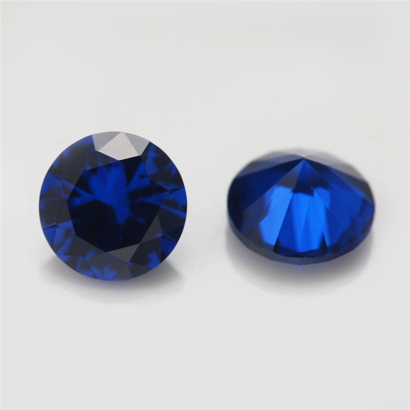Size 3.5~10.0mm Round Cut 113# Color Blue Stone Loose Spinel Synthetic Gemstone for Jewelry