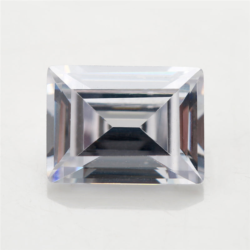 50pcs 3x5~7x9mm 5A Rectangle Shape Baguette Cut White CZ Stone Loose Cubic Zirconia Synthetic Gemstone for Jewelry