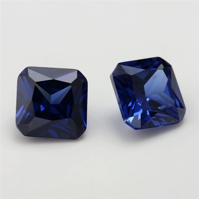 Size 3x3-10x10mm 5A Square Octangle Cut Tanzanite Color CZ Stone Loose Cubic Zirconia Synthetic Gemstone for Jewelry