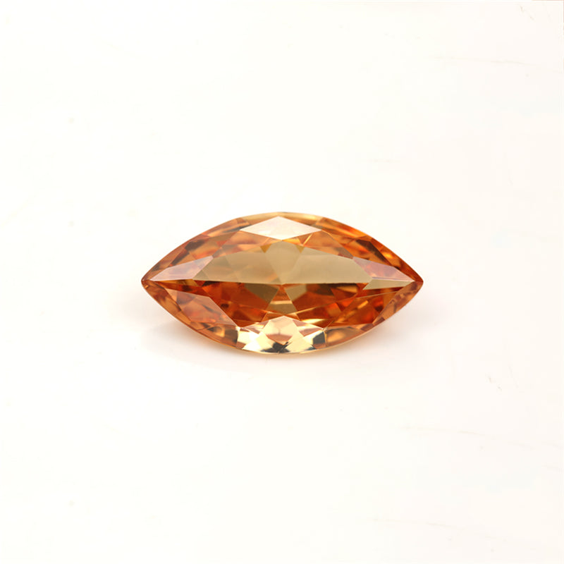 Size 1.5x3~10x20mm 5A Marquise Cut Champagne CZ Stone Loose Cubic Zirconia Synthetic Gemstone for Jewelry