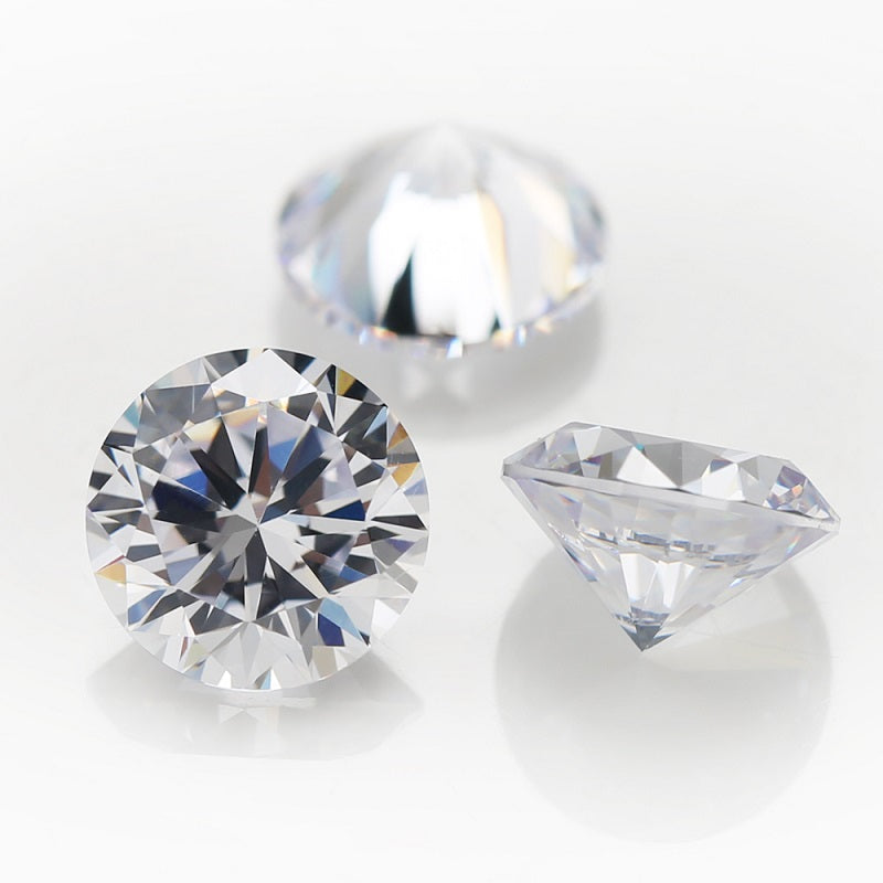 1000pcs 0.7-4.5mm 5A Round Cut White CZ Stone Loose Cubic Zirconia Synthetic Gemstone for Jewelry