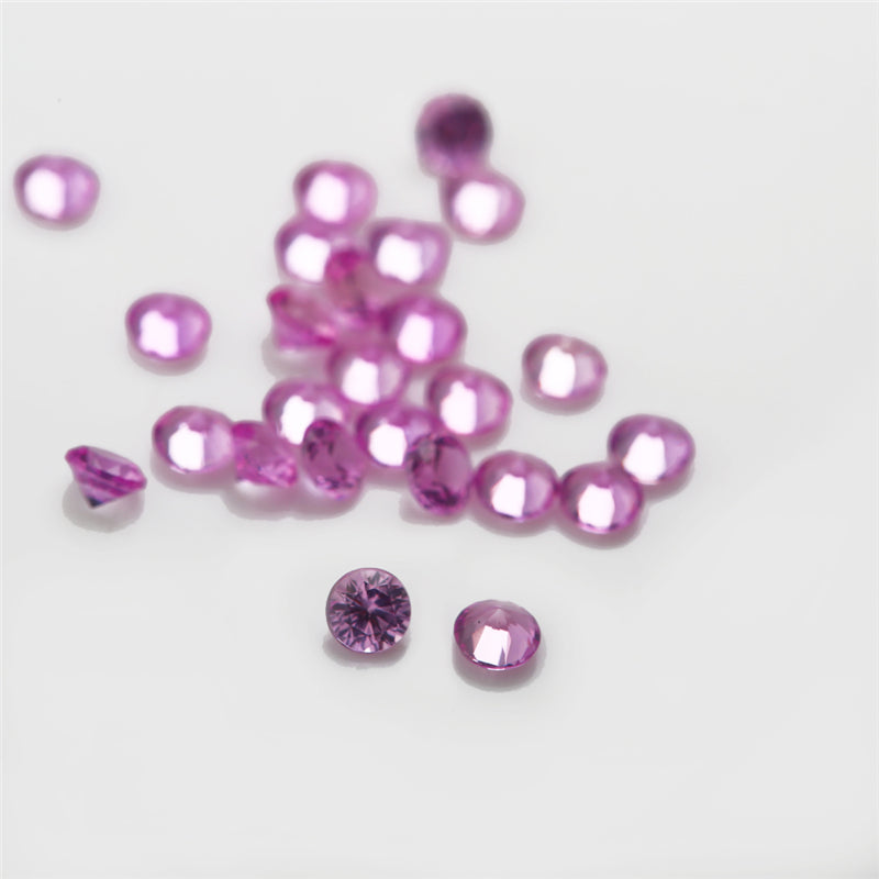 Size 1.0~3.0mm Round Cut 1.25# Red Stone Loose Corundum Synthetic Gemstone for Jewelry