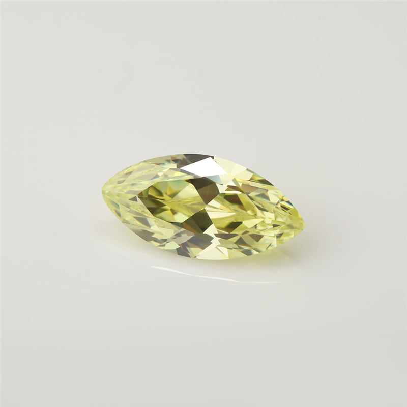 Size 1.5x3~10x20mm 5A Marquise Cut Olive Yellow CZ Stone Loose Cubic Zirconia Synthetic Gemstone for Jewelry