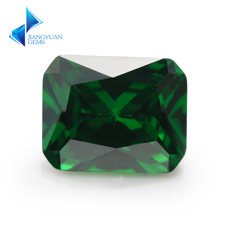 Size 4x6-10x12mm 5A Octangle Cut Green CZ Stone Loose Cubic Zirconia Synthetic Gemstone for Jewelry Making
