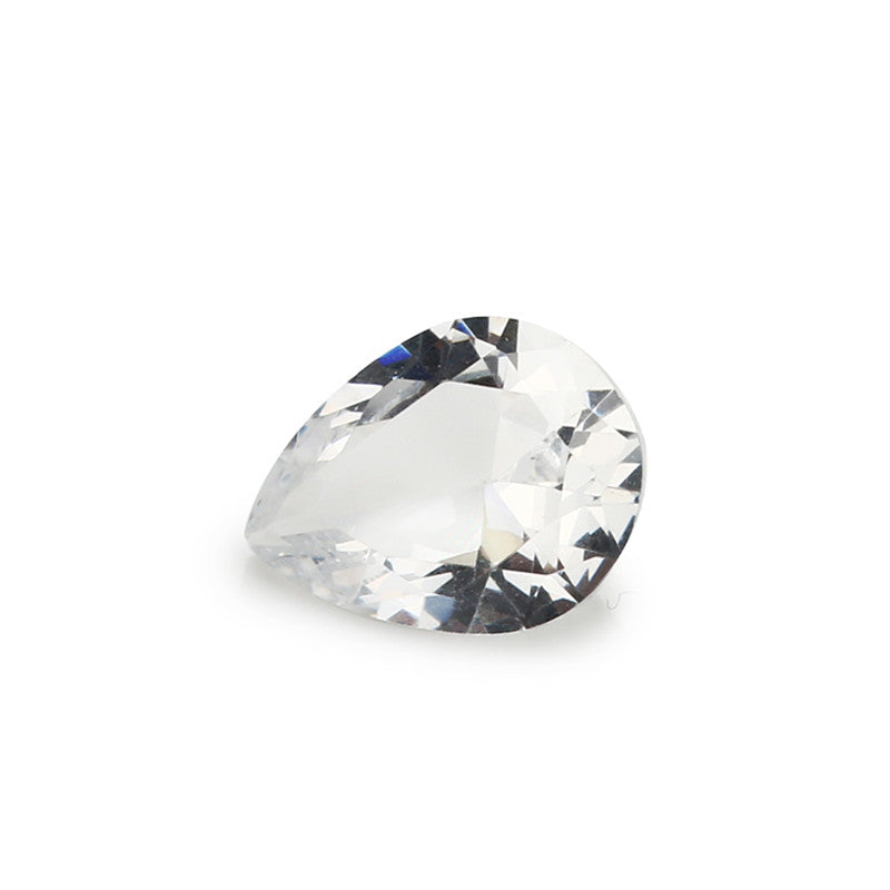 Size 3x5~10x12mm Pear Cut White Glass Stone Loose Synthetic Gemstone for Jewelry