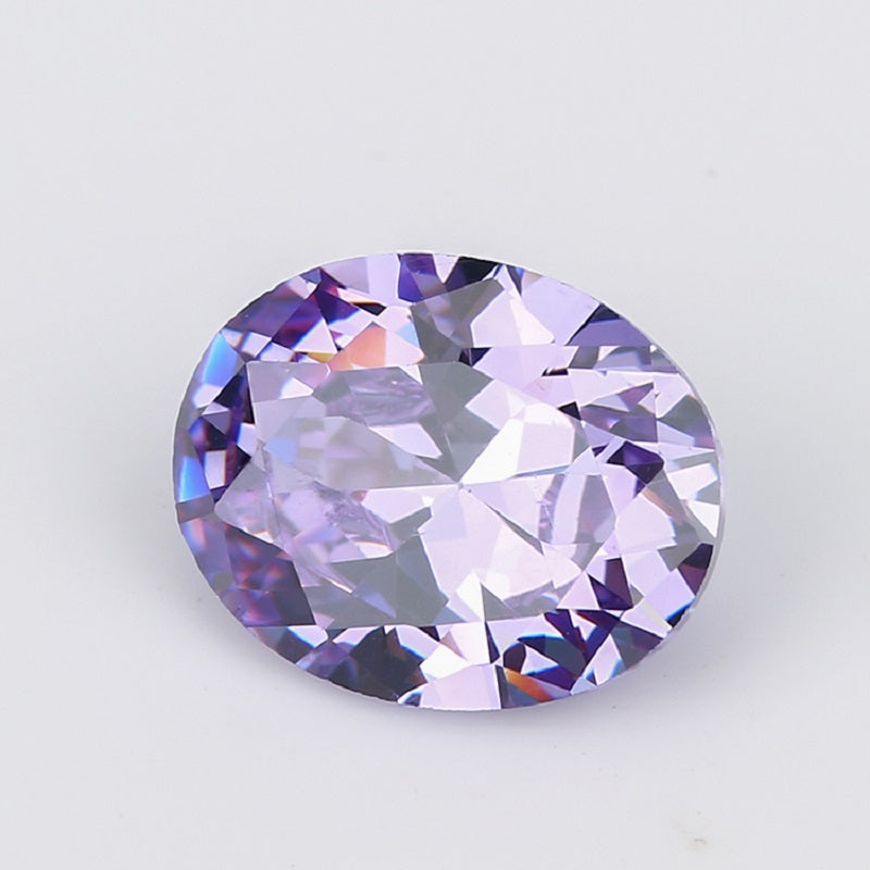 Size 2x3~13x18mm 5A Oval Cut Lavender Color CZ Stone Loose Cubic Zirconia Synthetic Gemstone for Jewelry