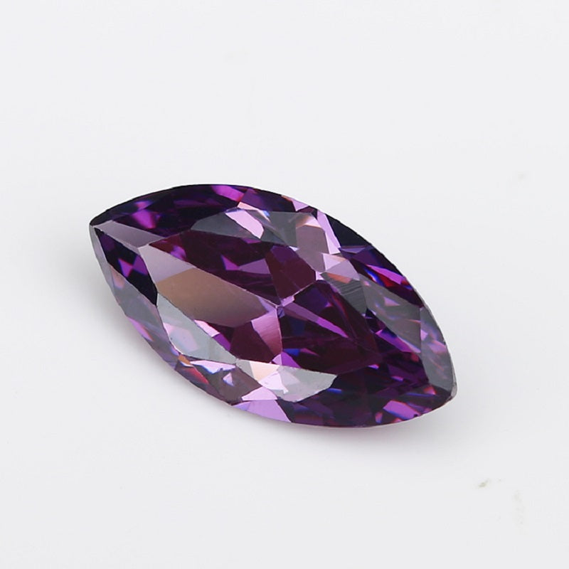 Size 1.5x3~10x20mm 5A Marquise Cut Amethyst Color CZ Stone Loose Cubic Zirconia Synthetic Gemstone for Jewelry