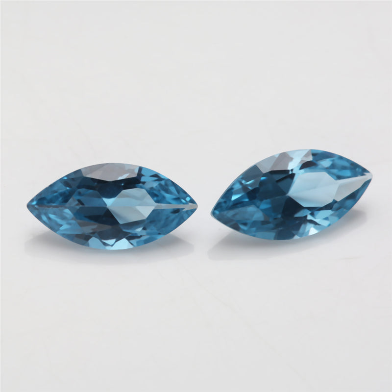 Size 3x6~8x16mm Marquise Cut 120# Color Blue Stone Loose Spinel Synthetic Gemstone for Jewelry