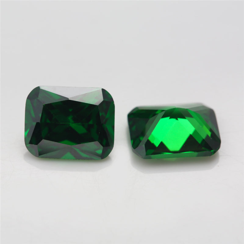 Size 4x6-10x12mm 5A Octangle Cut Green CZ Stone Loose Cubic Zirconia Synthetic Gemstone for Jewelry Making