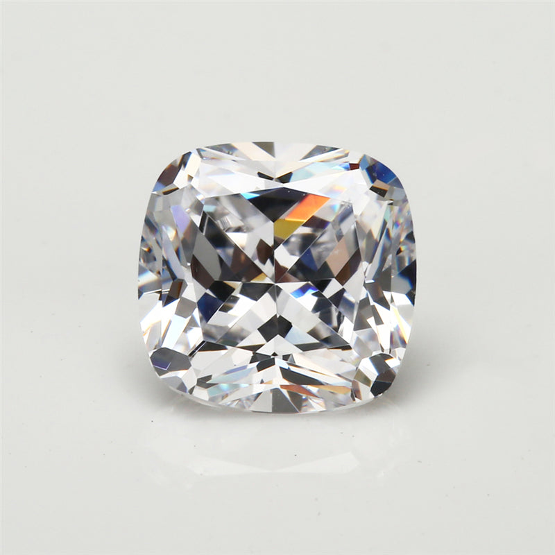 50pcs 3x3-12x12mm 5A Cushion Cut White CZ Stone Loose Cubic Zirconia Synthetic Gemstone for Jewelry