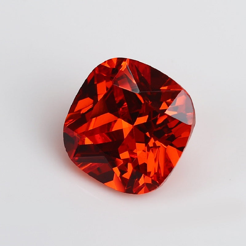 50pcs 4x4~10x10mm 5A Cushion Cut Orange CZ Stone Loose Cubic Zirconia Synthetic Gemstone for Jewelry