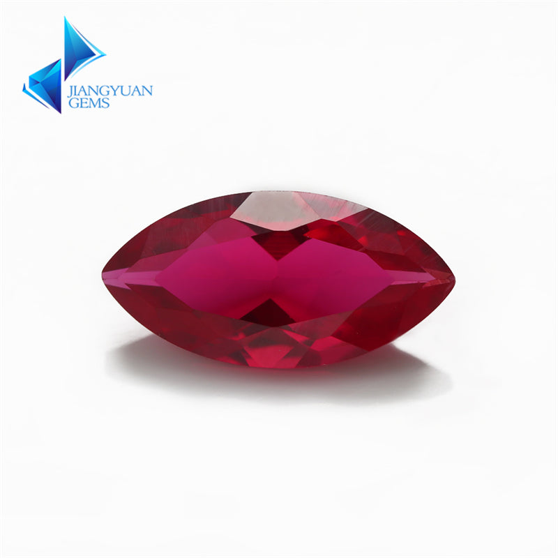 Size 3x6~6x12mm Marquise Cut 5# Red Stone Loose Corundum Synthetic Gemstone for Jewelry