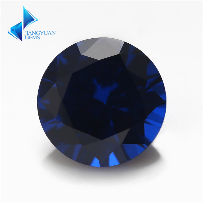 Size 3.5~10.0mm Round Cut 114# Color Blue Stone Loose Spinel Synthetic Gemstone for Jewelry
