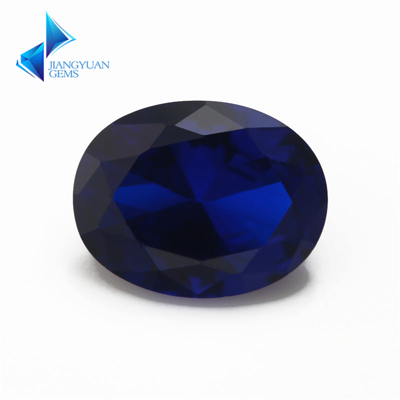 Size 3x5~10x12mm Oval Cut 112# Color Blue Stone Loose Spinel Synthetic Gemstone for Jewelry