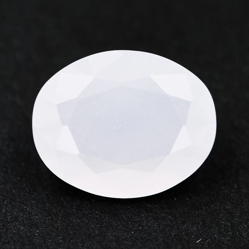 Size 3x5~10x12mm Oval Cut AQ18 White Glass Stone Loose Synthetic Gemstone for Jewelry