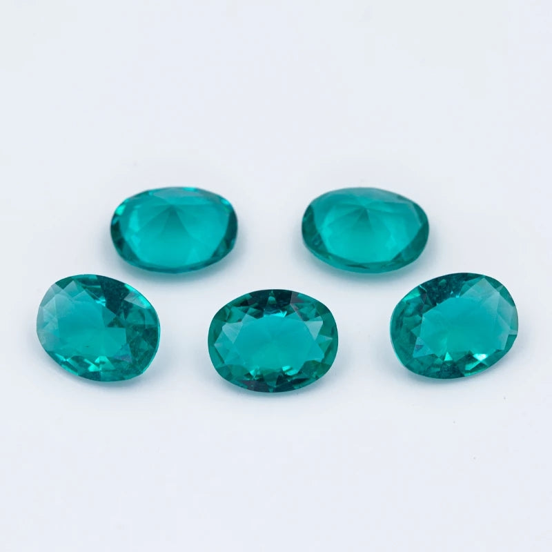 Size 3x5~10x12mm Oval Cut AQ9 Glass Stone Loose Synthetic Gemstone for Jewelry