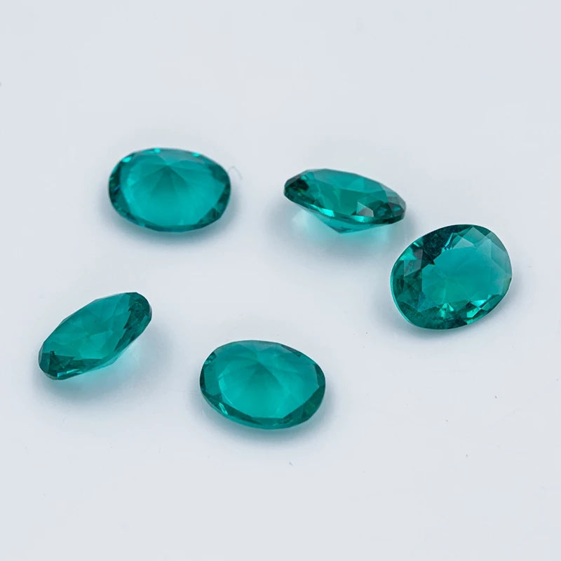 Size 3x5~10x12mm Oval Cut AQ9 Glass Stone Loose Synthetic Gemstone for Jewelry