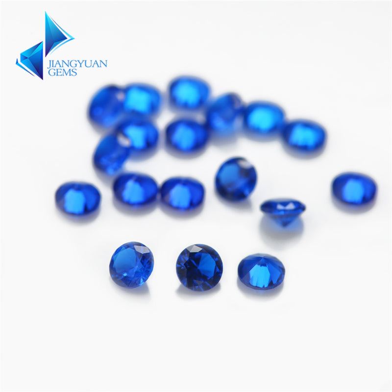 Size 1.0~3.0mm Round Cut 112# Color Blue Stone Loose Spinel Synthetic Gemstone for Jewelry
