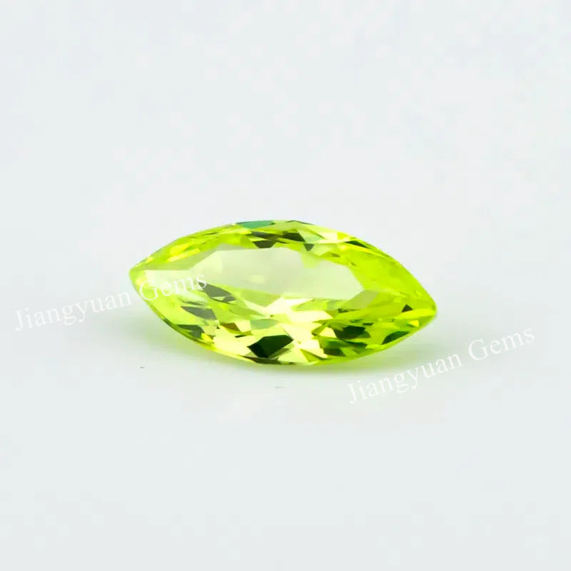 Size 2x4mm~8x16mm 5A Marquise Cut Apple Green Cubic Zirconia Stone Loose CZ Synthetic Gemstone for Jewelry Making
