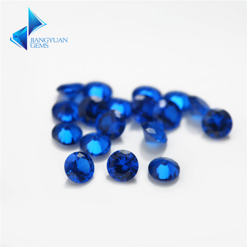 Size 1.0~3.0mm Round Cut 113# Color Blue Stone Loose Spinel Synthetic Gemstone for Jewelry