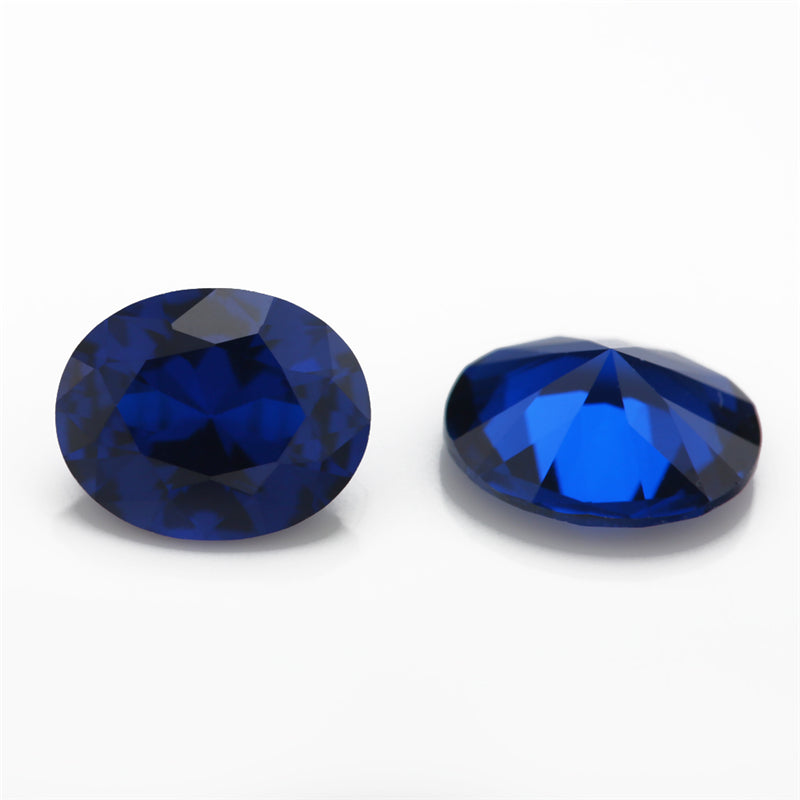 Size 3x5~10x12mm Oval Cut 113# Color Blue Stone Loose Spinel Synthetic Gemstone for Jewelry