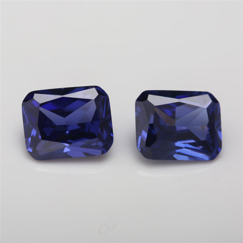 Size 4x6-10x12mm 5A Octangle Cut Tanzanite Color CZ Stone Loose Cubic Zirconia Synthetic Gemstone for Jewelry Making