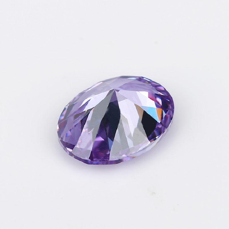 Size 2x3~13x18mm 5A Oval Cut Lavender Color CZ Stone Loose Cubic Zirconia Synthetic Gemstone for Jewelry