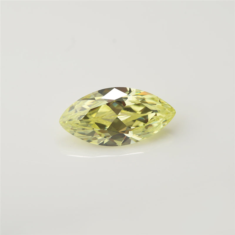 Size 1.5x3~10x20mm 5A Marquise Cut Olive Yellow CZ Stone Loose Cubic Zirconia Synthetic Gemstone for Jewelry