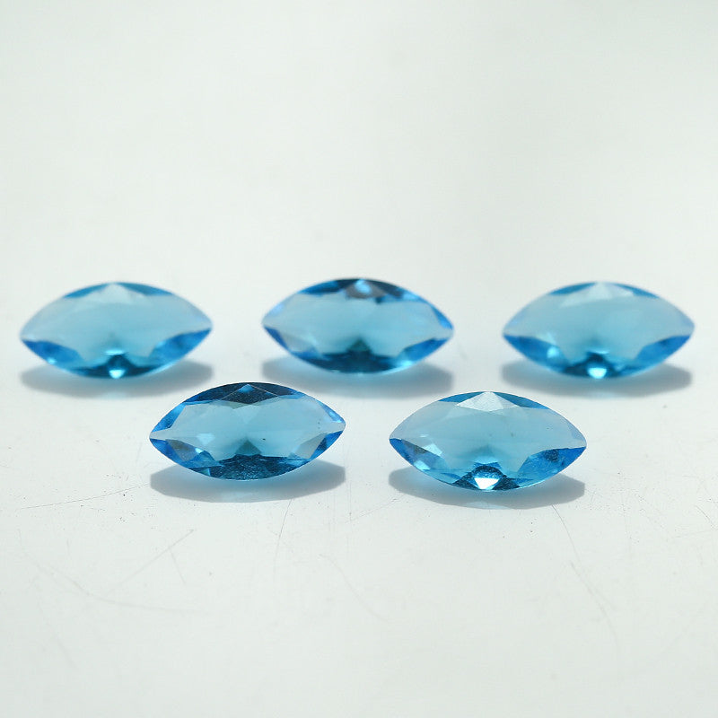 Size 3x6~8x16mm Marquise Cut Dark Sea Blue Glass Stone Loose Synthetic Gemstone for Jewelry