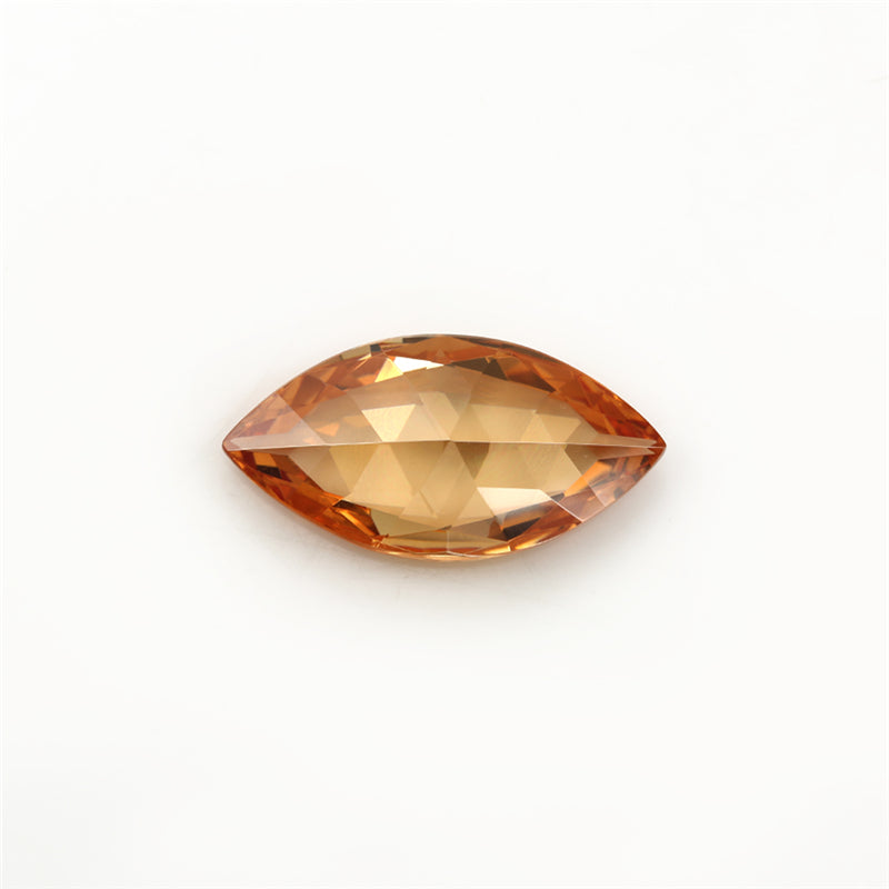 Size 1.5x3~10x20mm 5A Marquise Cut Champagne CZ Stone Loose Cubic Zirconia Synthetic Gemstone for Jewelry