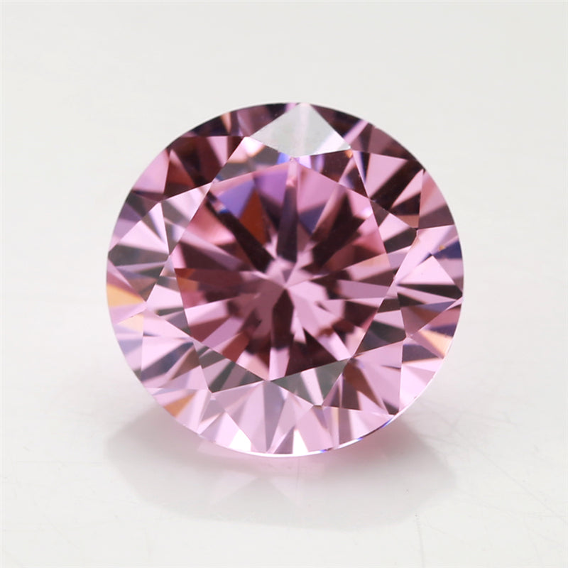 Size 0.8~12.0mm 5A Round Cut Pink CZ Stone Loose Cubic Zirconia Synthetic Gemstone for Jewelry