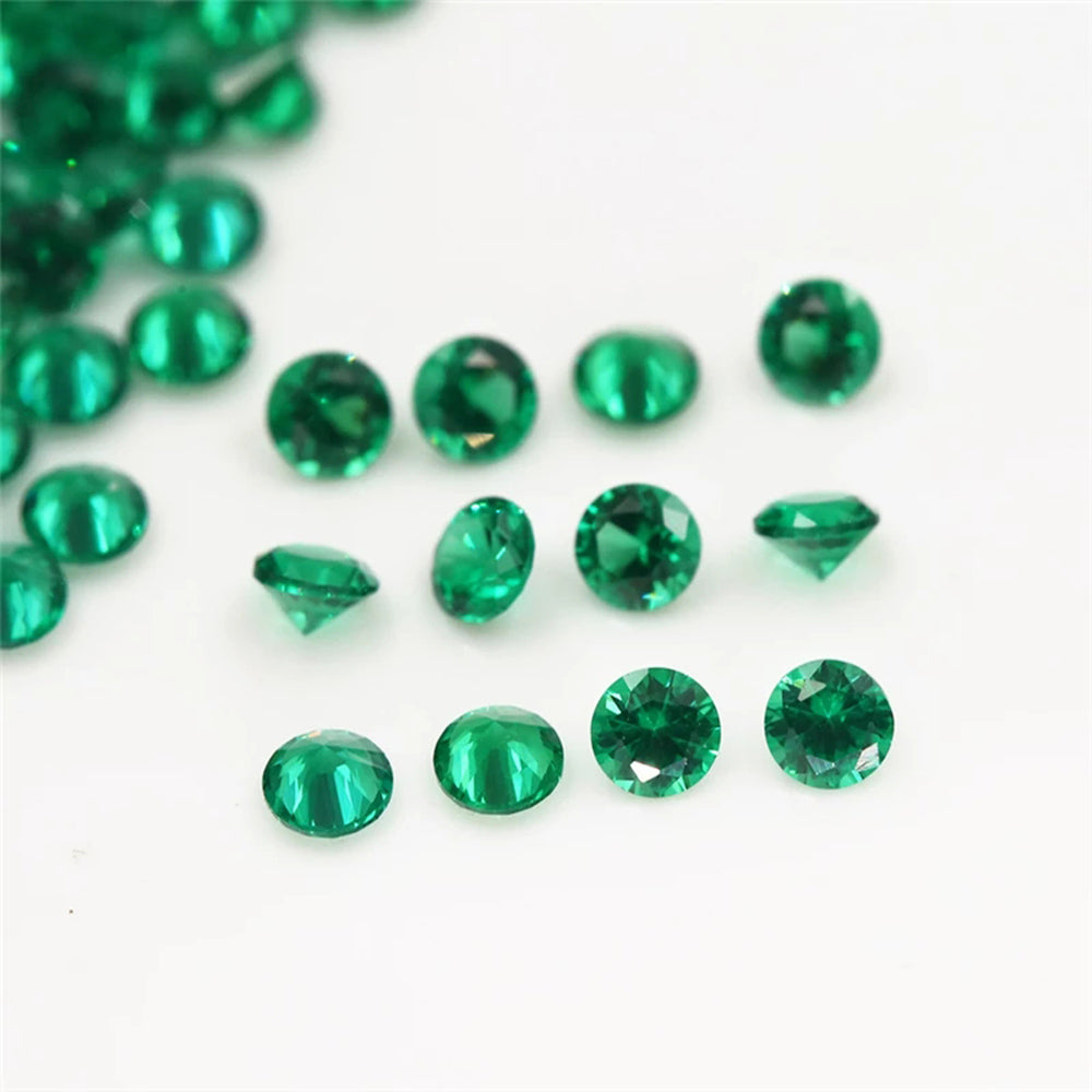 Size 1.0mm~3.0mm Round Cut Green Loose Nano Gems Stone Synthetic Gemstone for Jewelry