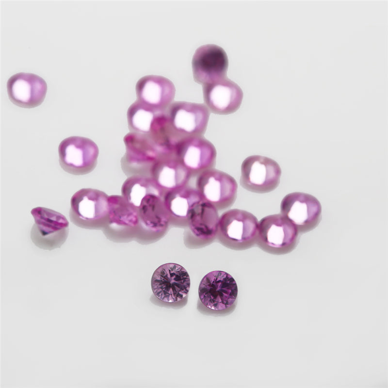 Size 1.0~3.0mm Round Cut 1.25# Red Stone Loose Corundum Synthetic Gemstone for Jewelry