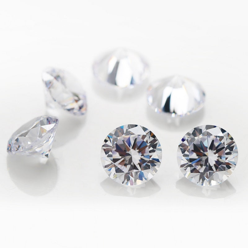 1000pcs 0.7-4.5mm 5A Round Cut White CZ Stone Loose Cubic Zirconia Synthetic Gemstone for Jewelry